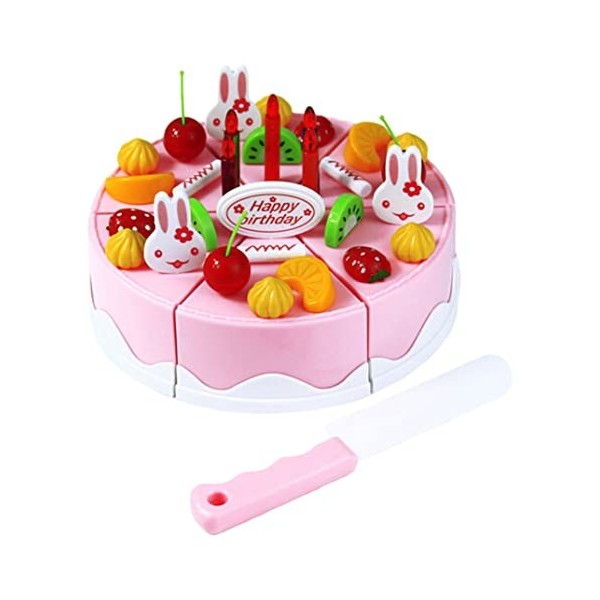 Gâteau Jouet Anniversaire gâteau prétendent Jouets Dessin animé Plastique Aliments de glaçon empilage de Jeu Assorti Jouet En