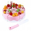 Gâteau Jouet Anniversaire gâteau prétendent Jouets Dessin animé Plastique Aliments de glaçon empilage de Jeu Assorti Jouet En