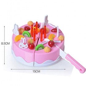 Gâteau Jouet Anniversaire gâteau prétendent Jouets Dessin animé Plastique Aliments de glaçon empilage de Jeu Assorti Jouet En