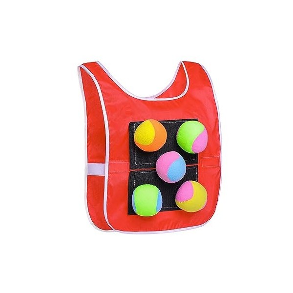 F Fityle Jeu de Ballon Chasseur 5, Jouet de Balle Collante, Gilet de Balle Collante, Jeu de Balle Chasseur pour lextérieur d