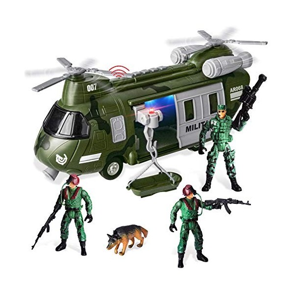 JOYIN Ensemble de Jouets de Base Militaire Comprenant Une Base Militaire,  des Véhicules Militaires, des Figurines d'action d'hommes de l'Armée et des  Accessoires d'Équipement d'Arme Jouets de Combat