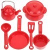 jojofuny 2 Packs De Jouets De Cuisine À Faire Semblant Jeu De Cuisine Mini Casserole Spatule Artificielle Cuillère Playhouse 