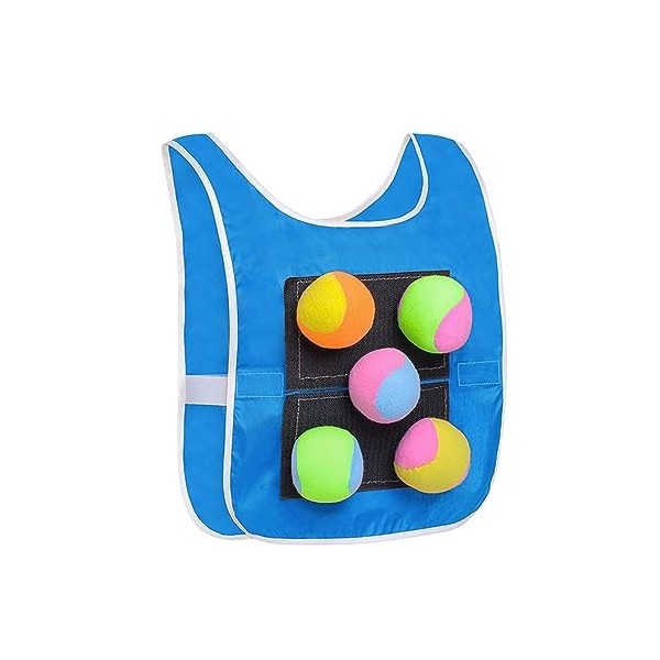 perfk Ensemble de Jeu de Ballon Chasseur avec Gilet Collant, Jeu dactivités intérieures et extérieures, Jeu de fête, Enfants