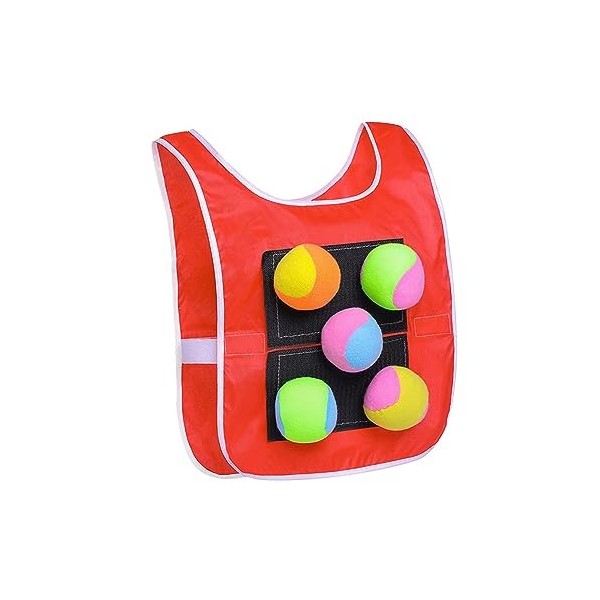 perfk Ensemble de Jeu de Ballon Chasseur avec Gilet Collant, Jeu dactivités intérieures et extérieures, Jeu de fête, Enfants