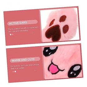 TOYANDONA 1Pc Chapeau De Lapin Chapeaux De Fête Fous Chapeau De Noël LED Chapeaux De Lapin En Peluche Costume De Jeu De Rôle 