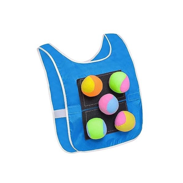 predolo Ensemble de Jeu de Ballon Chasseur avec Gilet Collant, Jeu de Sport de Plein air, Ensemble de balles de Lancer, Jeu d