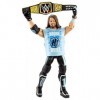 WWE Collection Élite figurine Deluxe articulée de catch, AJ Styles 17 cm, visage réaliste et accessoires, jouet pour enfant, 