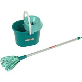 Theo Klein 6558 Leifheit Set Balai-Serpillière 3 Pièces I Avec Balai-Serpillière Tête Amovible I Seau Avec Système DEssorage