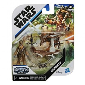 Star Wars Mission Fleet Gear Class Chewbacca Beachfront Barrage Figurine et véhicule à léchelle de 6,3 cm, Jouets pour Enfan