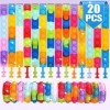 20 PCS Bracelet Pop Fidget It Toys, Bracelets Anti-Stress en Silicone, Multicolore Pack Bracelet Push Bubble Jouets Sensoriel