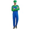 YIYUANIJI Super Bros Cosplay Costume Unisexe Homme Femme Adulte Enfants Ados Avec Chapeau et Barbe, Convient pour le Carnaval