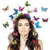 Papillon Bandeau Cheveux Femme, Serre-tête Papillon Bandeau, Avec 8pcs Aléatoire Barrette Papillon, Pour Evjf Anniversaires F