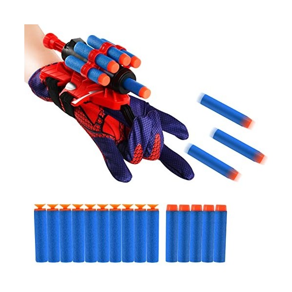 Gant de lanceur Spiderman, Gants de Héros, Ensemble de Jouets de Poignet Lanceur de Héros, Spiderman Gant de Cosplay en Plast