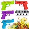 4 PièCe Pistolet Elastique MéTal Mini Bande De Caoutchouc Pliable Pistolet à Bande éLastique Pour Jouets Mini Pistolet En Cao