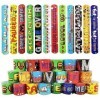 UZSXHJ 24 pièces Jeu Bracelet à déclic Enfants Set,Bracelet à déclic Animaux Mignons Thème Enfants, Bracelets de Jeu Vidéo Sl