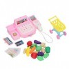 Ensemble de Jeu de Caisse Enregistreuse, Couleurs Vives, Ensemble de Jouets de Caisse Enregistreuse, Coins Ronds pour Faire S