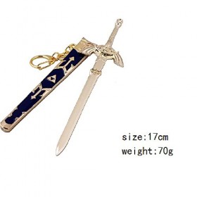 MayDee Pendentif Dessin animé Arme Ornement la légende de Zelda Porte-clés Arme avec Fourreau Porte-clés Accessoires de Jeu C