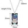 Syijupo 3PCS Collier Anime,Collier Personnages de dessins animés,Collier Kimetsu Anime Jeux de rôles Accessoires Collier Pend