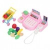 PenRux Ensemble de Jouets de Caisse Enregistreuse, Coins Ronds, Couleurs Vives, Ensemble de Jeu de Caisse Enregistreuse pour 