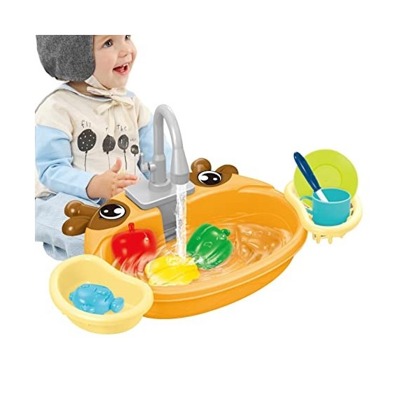 Jeu pour Baignoire bébé, Kit dévier Travail pour Jeu Simulation Cuisine, Ensemble Jouets Cuisine avec Robinet Travail amélio