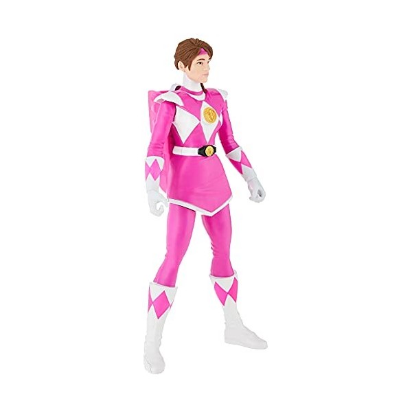 Power Rangers Mighty Morphin Pink Ranger Morphin Hero 30 cm avec Accessoire, inspiré de la série TV
