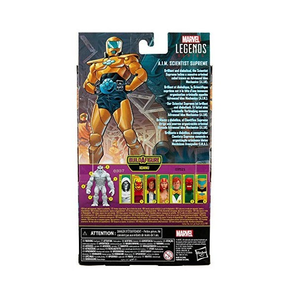 Marvel Hasbro Legends Series, Figurine de Collection A.I.M. Scientist Supreme de 15 cm, 1 Accessoire et 1 pièce Build-a-Figur