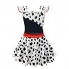 Cruella Deville Costume Enfant Fille 101 Dalmatiens Déguisement Princesse Halloween Carnaval Cosplay Fête De Noël Anniversair