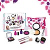 JINGLING Maquillage Jeu Simulation, Jouet Cosmétique Réaliste pour Filles, Kit Faux Maquillage pour Filles avec Sac À Cosméti