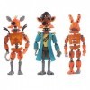Lot de 5 Figurines FNAF – Five Nights at Freddys Action Figures Bonnie Foxy Chica Modèle de poupées articulées Amovibles, 15