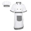 Yeahdor Déguisement Chef Cuisinier Enfant Costume Cuisine Chemise + Tablier et Bonnet de Cuisine Jeu dImitation 4-12 Ans Gri