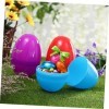 Toyvian 12 Pièces Oeufs De Pâques pour Enfants Centres De Table De Pâques Oeufs De Pâques en Plastique Décorations De Pâques 