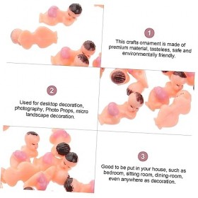 Toyvian 60 Pièces Décorations De Fête De Douche De Bébé Bébés en Plastique Jeu De Douche De Bébé Mini Bébé Poupées Baby Showe