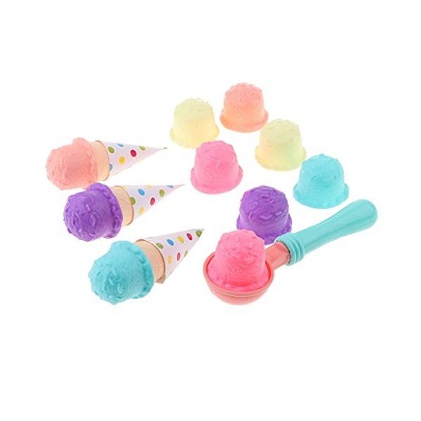 F Fityle 11 Pièces Ensemble de Nourriture de Jeu de en Plastique, Ensemble de Jouets de de Nourriture de Cuisine, Jouets éduc