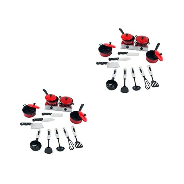Toyvian 1 Ensemble Pots Faire Semblant pour LIntelligence Mini Jouets avec Poêle Cuisine Imitation Simulé Enfants Coupe Éduc
