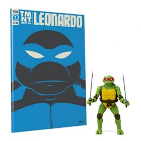 The Loyal Subjects Tortues Ninja Figurine et Comic Book BST AXN x IDW Leonardo Exclusive 13 cm
