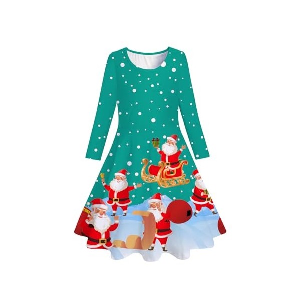 Yavion Mon Premier Noël Fille Deguisement Cadeau De Noel Tenue Mère Noël Robe Noel Enfant Fille DéGuisement Enfant Fille Dégu