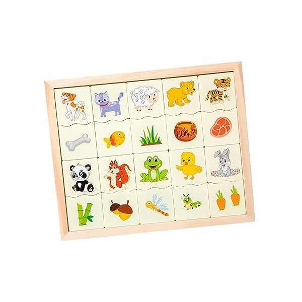 Oshhni Montessori Jeu de société en bois Jeux éducatifs Apprentissage des mathématiques Table de comptage portable Jouets ass