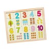 Oshhni Montessori Jeu de société en bois Jeux éducatifs Apprentissage des mathématiques Table de comptage portable Jouets ass