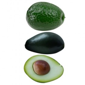 Abaodam 3 Pièces Imitation Avocat Miniatures pour Enfants Feuilles DAvocat Décor De Fruits DAvocat Simulation Avocats pour 