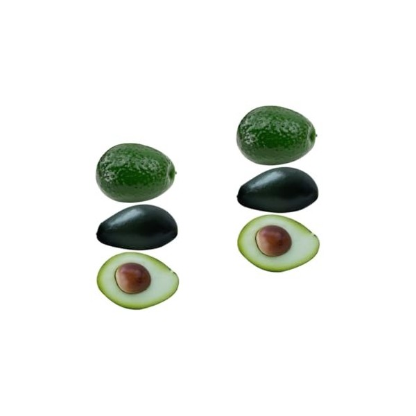 Abaodam 3 Pièces Imitation Avocat Miniatures pour Enfants Feuilles DAvocat Décor De Fruits DAvocat Simulation Avocats pour