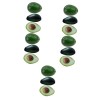 Abaodam 3 Pièces Imitation Avocat Miniatures pour Enfants Feuilles DAvocat Décor De Fruits DAvocat Simulation Avocats pour 