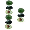 Abaodam 3 Pièces Imitation Avocat Miniatures pour Enfants Feuilles DAvocat Décor De Fruits DAvocat Simulation Avocats pour 