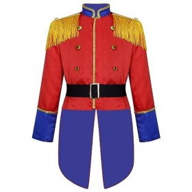 ranrann Déguisement Garde Royale Enfant Garçon Veste Costume Carnaval Halloween Jeu de Rôle Cosplay 3-16 Ans Type C Bleu 5-6 