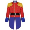 ranrann Déguisement Garde Royale Enfant Garçon Veste Costume Carnaval Halloween Jeu de Rôle Cosplay 3-16 Ans Type C Bleu 5-6 