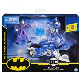 Bizak DC Batman Batmoto 61927830 avec 2 Figurines de 10 cm Bat technologique Multicolore