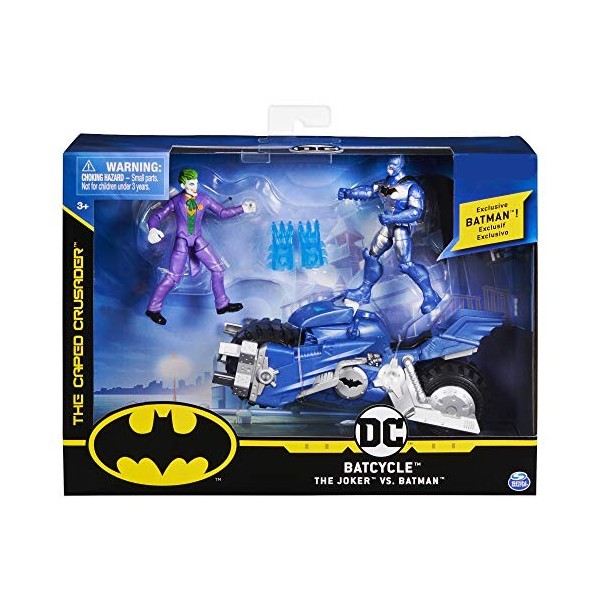 Bizak DC Batman Batmoto 61927830 avec 2 Figurines de 10 cm Bat technologique Multicolore