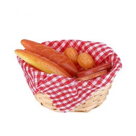 1:12 Échelle Cuisine Jouet Panier de Pain Jeu de Rôle Modèle Aliment Décor Maison de Poupées Jeu de Cuisine Jeu Dimitation C