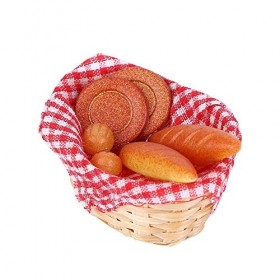 1:12 Échelle Cuisine Jouet Panier de Pain Jeu de Rôle Modèle Aliment Décor Maison de Poupées Jeu de Cuisine Jeu Dimitation C