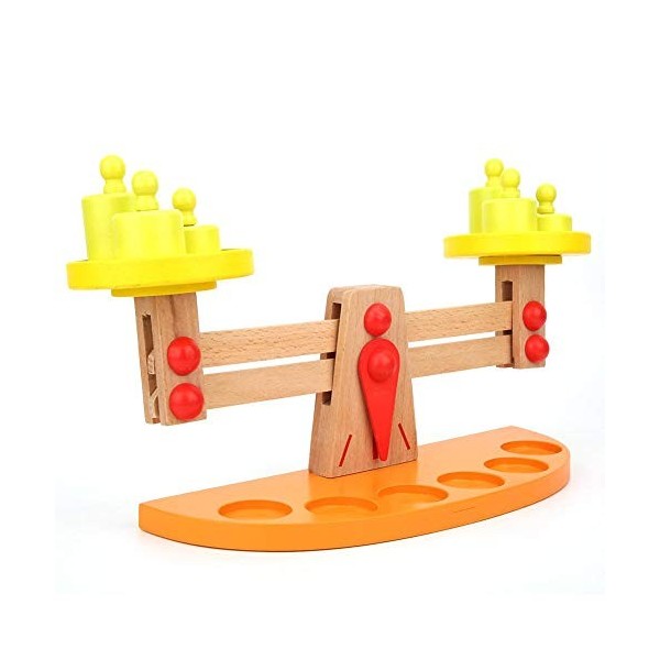 Jouet Balance Jeu Dimitation Enfant Commercant Marchande Jeu de Société Balance en Bois Jouet Montessori Cadeaux pour Garçon