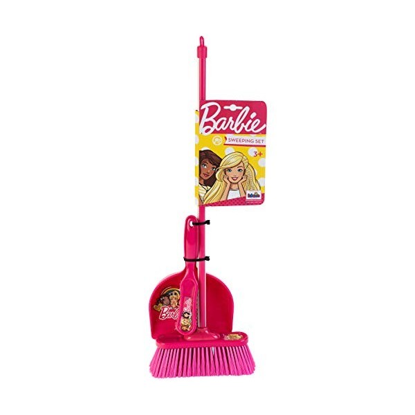 Theo Klein 6351 Barbie Classic Garniture "Classic" de Balais I Balai pour Enfants Balayette et Pelle En Look Barbie I Dimensi